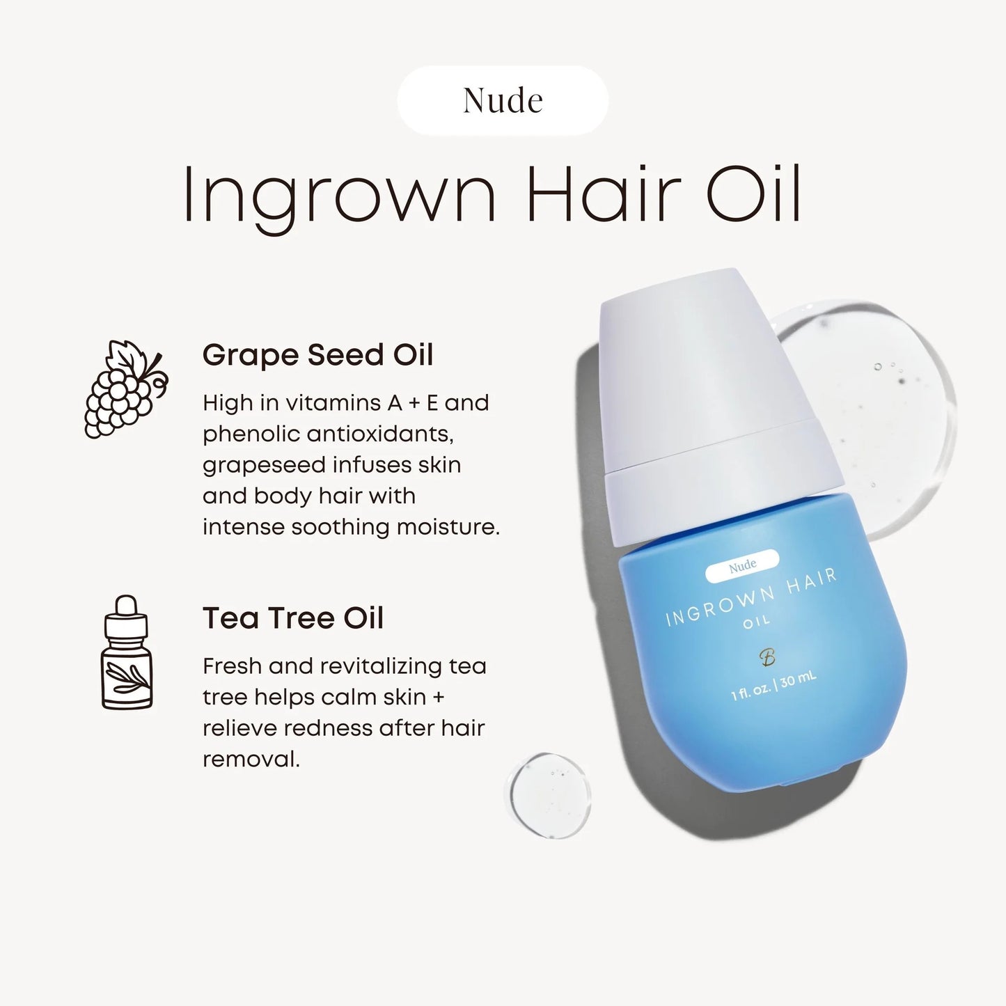 Bushbalm Ingrown Hair Oil - Nude