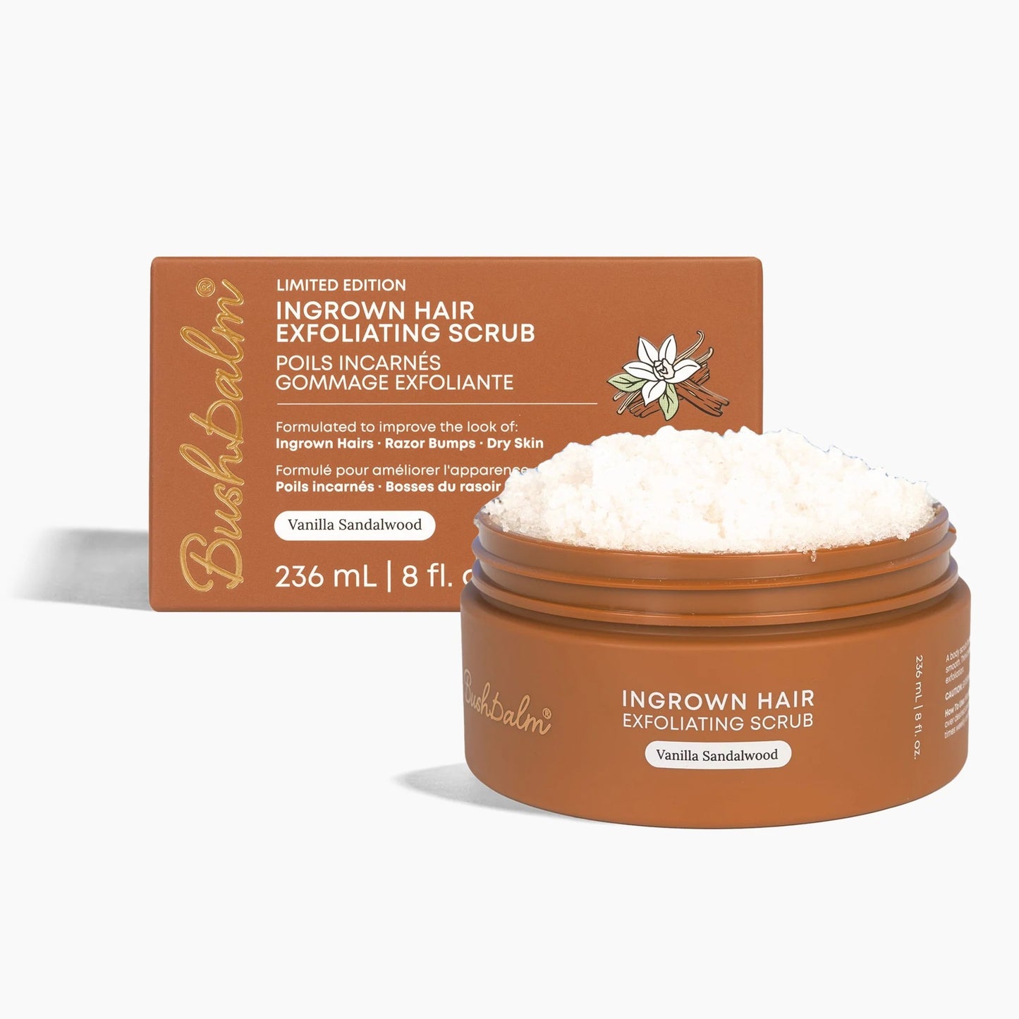 Bushbalm Ingrown Hair Exfoliating Scrub  - Vanilla Sandalwood