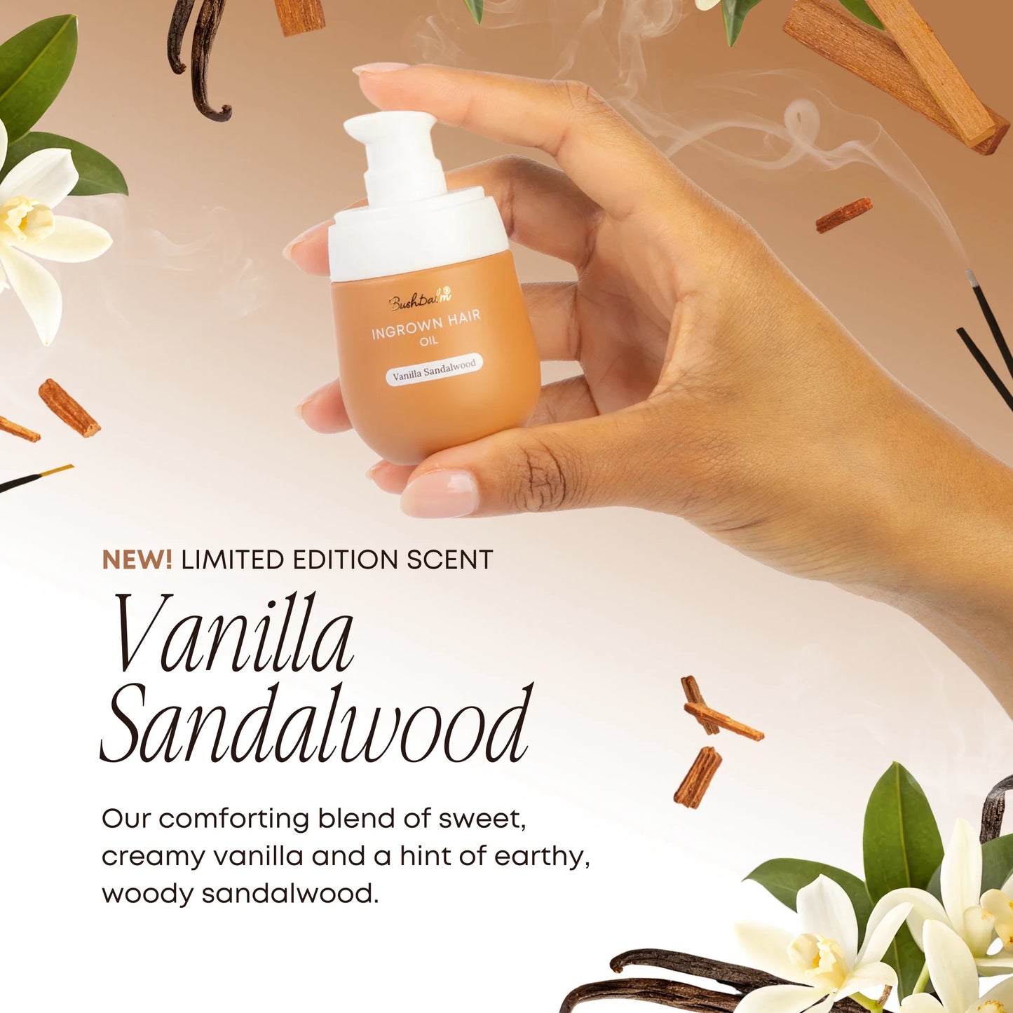 Bushbalm Ingrown Hair Oil - Vanilla Sandalwood